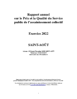 Rapport annuel assainissement 2022